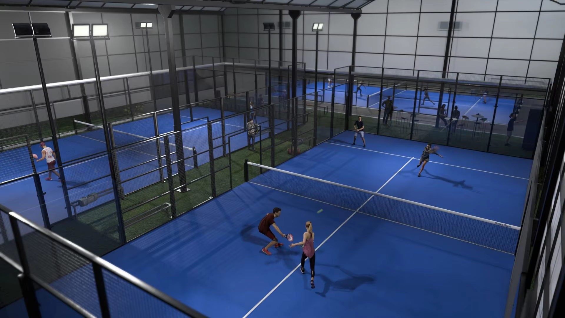 Cancha padel panoramica